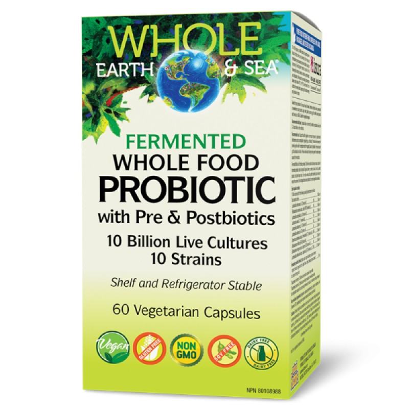 Whole Food Probiotic with Pre & Postbiotics 10 млрд. CFU 60 веге капсули | Natural Factors