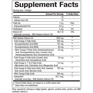 Дива сьомга масло (от Аляска) 1300 мг 90 гел-капсули Natural Factors