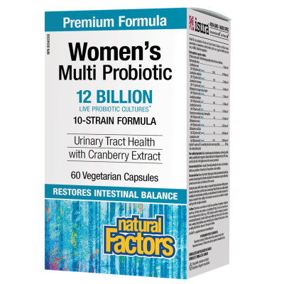 Womens Multi Probiotic 12 млрд. CFU 60 веге капсули | Natural Factors Womens Multi Probiotic 12 млрд. Womens Multi Probiotic 12 млрд. CFU 60 веге капсули | Natural Factors 12 милиарда активни клетки на капсула Поддържа нормален баланс на здрава чревна и вагинална флора Подобрява абсорбцията на хранителни Womens Multi Probiotic 12 млрд. CFU 60 веге капсули