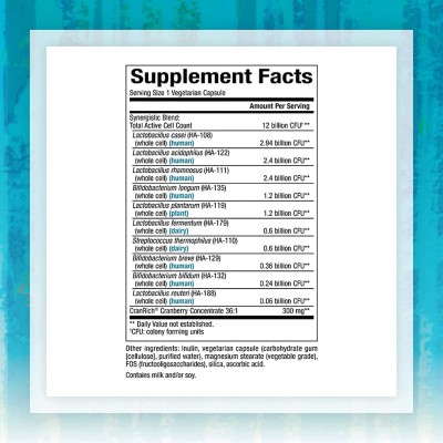 Womens Multi Probiotic 12 млрд. CFU 60 веге капсули | Natural Factors Womens Multi Probiotic 12 млрд. Womens Multi Probiotic 12 млрд. CFU 60 веге капсули | Natural Factors 12 милиарда активни клетки на капсула Поддържа нормален баланс на здрава чревна и вагинална флора Подобрява абсорбцията на хранителни Womens Multi Probiotic 12 млрд. CFU 60 веге капсули