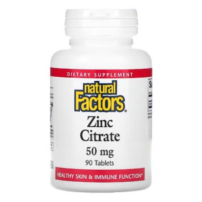 Zinc Citrate 50 мг 90/180 таблетки | Natural Factors Подсилва имунната защита Подпомага за добрия вид на кожата Подкрепя мъжката плодовитост Цинк Цитрат 50 мг 90/180 таблетки е на страхотна цена от Natural Zinc Citrate 50 мг 90/180 таблетки | Natural Fact