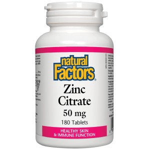 Zinc Citrate 50 мг 180 таблетки | Natural Factors