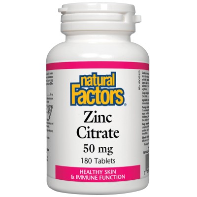 Zinc Citrate 50 мг 180 таблетки | Natural Factors Подсилва имунната защита Подпомага за добрия вид на кожата Подкрепя мъжката плодовитост Цинк Цитрат 50 мг 180 таблетки е на страхотна цена от Natural Facto Zinc Citrate 50 мг 180 таблетки | Natural Factors