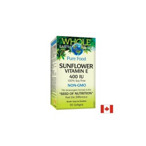 Vitamin E Whole Earth & Sea® Витамин Е (oт слънчоглед) 400 IU x 90 софтгел капсули