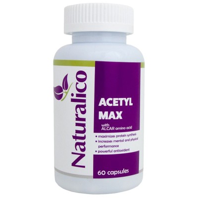 Acetyl Max 60 капсули I Naturalico Мощен източник на енергия Изгаря мазнините Повишава издръжливостта Забавя процесите на стареене Подобрява умствените способности Помага при стрес и депресия Acetyl Max 60 капсули I Naturalico Мощен източник на енергия Из