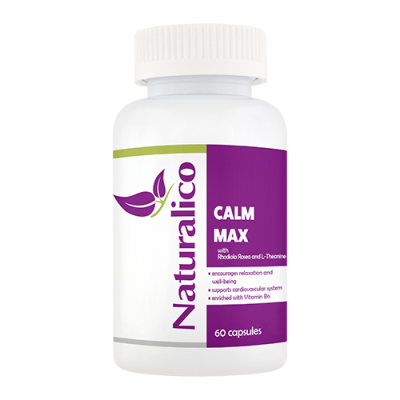 Calm Max 60 капсули I Naturalico Повишава концентрацията Зарежда с енергия Подобрява самочувствието Стимулира умствената дейност Подобрява имунната защита Успокоява Снема нервно напрежение Calm Calm Max 60 капсули I Naturalico Повишава концентрацията Заре