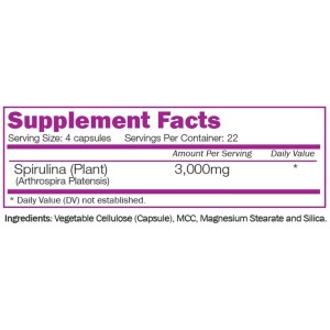 Organic Spirulina 750 мг 90 капсули | Naturalico