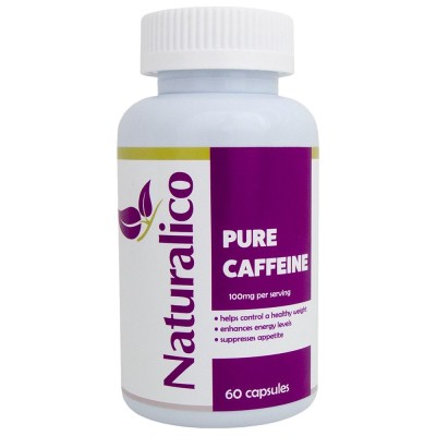 Pure Caffeine 60 капсули I Naturalico Повишава работоспособността Увеличава силите Способства за бързо натрупване на мускулна маса Подобрява настроението Против главоболие Отстранява сънливост Pure Caffeine 60 капсули I Naturalico Повишава работоспособнос
