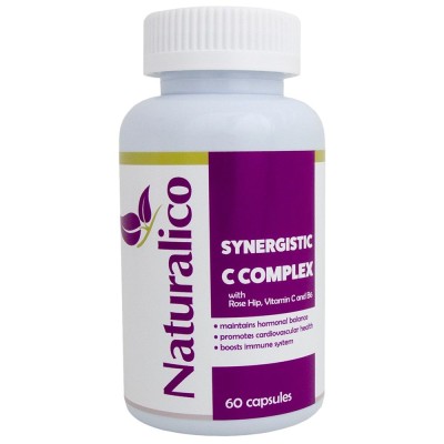Synergystic C Complex 60 капсули I Naturalico Мощен антоксидант Подобрява имунната защита Понижава нивото на холестерол в кръвта Влияе благоприятно при анемия Подобрява сърдечната функция Synergystic Synergystic C Complex 60 капсули I Naturalico Мощен ант