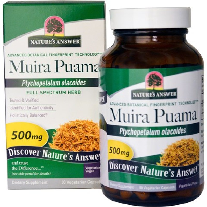 Muira Puama 500 мг 90 капсули | Natures Answer Стимулира либидото Грижи се за добрата памет при по-възрастните Действа благоприятно върху централната нервна система Муира Пуама на капсули е на то Muira Puama 500 мг 90 капсули | Natures Answer Стимулира ли
