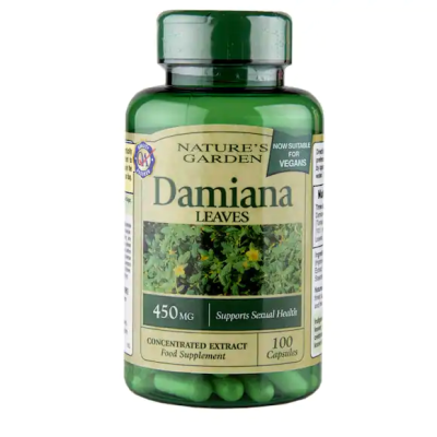 Damiana Leaves 450 мг 100 капсули | Natures Garden Увеличава и стимулира сексуалното желание Чудесен, естествен антидепресант Грижи се за здравето на стомаха и правилното храносмилане Грижи се за имун Damiana Leaves 450 мг 100 капсули | Natures Garden Уве
