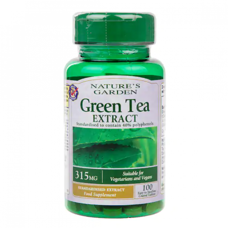 Green Tea Extract 315 мг 100 таблетки | Nature's Garden