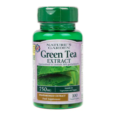 Green Tea Extract 750 мг 100 каплети | Natures Garden Помага за поддържане на телесното тегло Укрепва здравето на мозъка Намалява нивата на лошия холестерол Зелен Чай Екстракт 750 мг на каплети е на т Green Tea Extract 750 мг 100 каплети | Natures Garden 