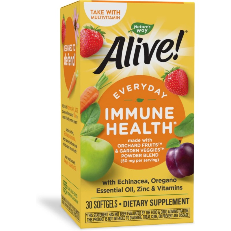 Alive! Everyday Immune Health 30 гел-капсули | Nature's Way