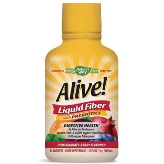 Alive Liquid Fiber with Prebiotics (Pomegranate Flavor) 480 мл | Natures Way Поддържа функциите на храносмилателната система Намалява нивата на холестерол в кръвта Регулира баланса на глюкозата Подкре Alive Liquid Fiber with Prebiotics (Pomegranate Flavor