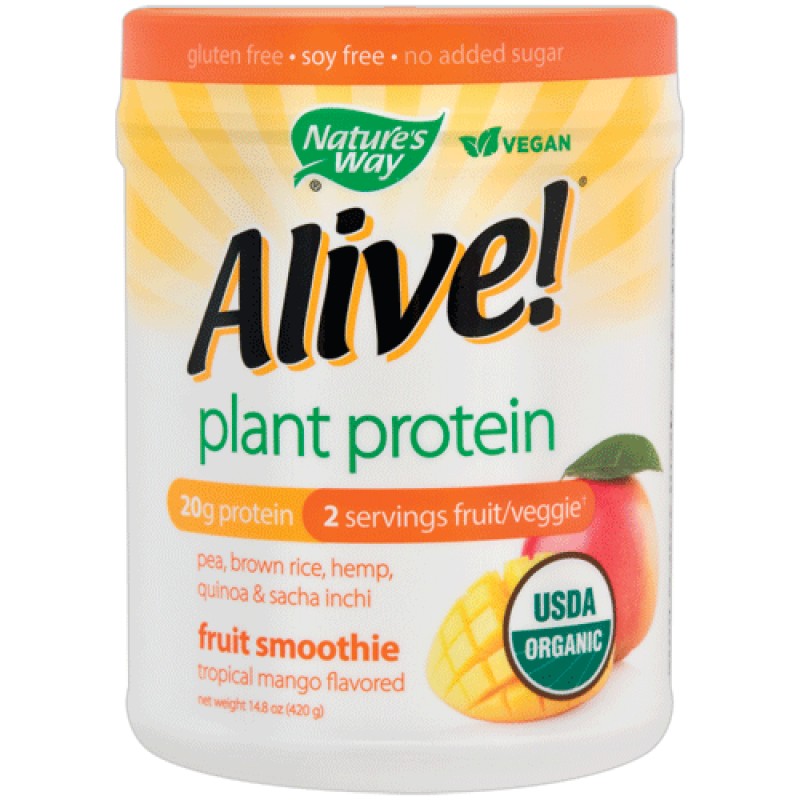 Alive Plant Protein Tropical Mango 420 гр | Nature's Way 