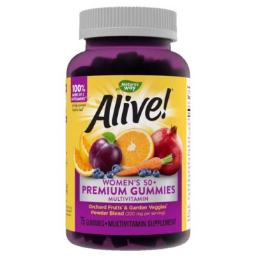 Alive! Premium Multivitamin for Women’s 50+ 75 желирани таблетки | Nature`s Way Alive! Premium Multivitamin for Women’s 50+ 75 желирани таблетки | Nature`s Way