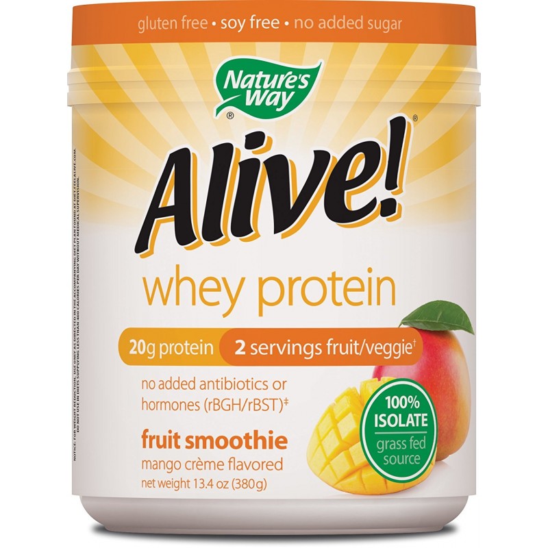 Alive Whey Protein 100% Isolate Mango Creme 380 гр Nature's Way