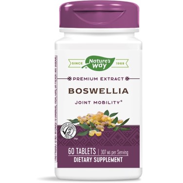 Boswellia (Босвелия) 307 мг 60 таблетки | Natures Way Облекчава леко подуване на ставите и възпаление Подкрепя мобилността на ставите Премахва сковаността на ставите  Намалява износването на хрущ Boswellia (Босвелия) 307 мг 60 таблетки | Natures Way Облек