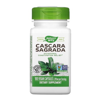 Cascara Sagrada 270 мг 100 веган капсули | Natures Way Чудесно слабително средство Спомага прочистването на организма от натрупани токсини Грижи се за комфорта на Вашия стомах Зърнастец на капсули е н Cascara Sagrada 270 мг 100 веган капсули | Natures Way