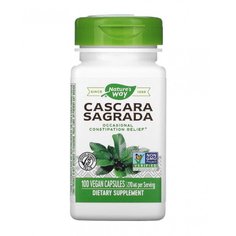 Cascara Sagrada 270 мг 100 веган капсули | Nature's Way