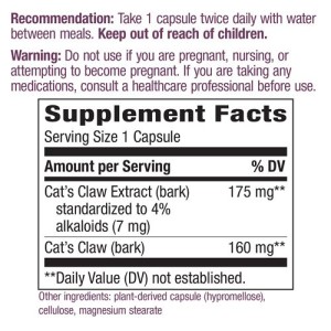 Cat's Claw 60 веган капсули | Nature's Way