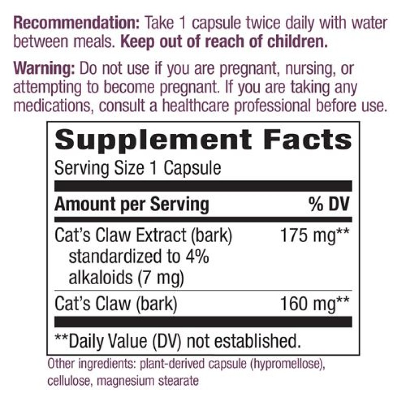 Cats Claw 60 веган капсули | Natures Way Cats Claw 60 веган капсули | Natures WayСтимулира имунната система
Ефективно противовъзпалително средство
Мощен антиоксидант
Увеличава активността на белите кръвни клетки
Котешки Нокът Капсули за Сил Cats Claw 60 веган капсули | Natures Way Стимулира имунната система Ефективно противовъзпалително средство Мощен антиоксидант Увеличава активността на белите кръвни клетки Котешки Нокът Капсул Cats Claw 60 веган капсули | Natures Way Стимулира имунната си