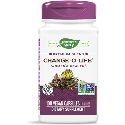 Change-O-Life 100 веган капсули | Natures Way Верен приятел на жената  Облекчава горещите вълни Подобрява настроението  Change-O-Life за Менопауза на капсули е на топ цена от Natur Change-O-Life 100 веган капсули | Natures Way Верен приятел на жената  Обл