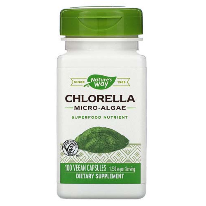 Chlorella Micro-Algae 410 мг 100 веган капсули | Nature's Way