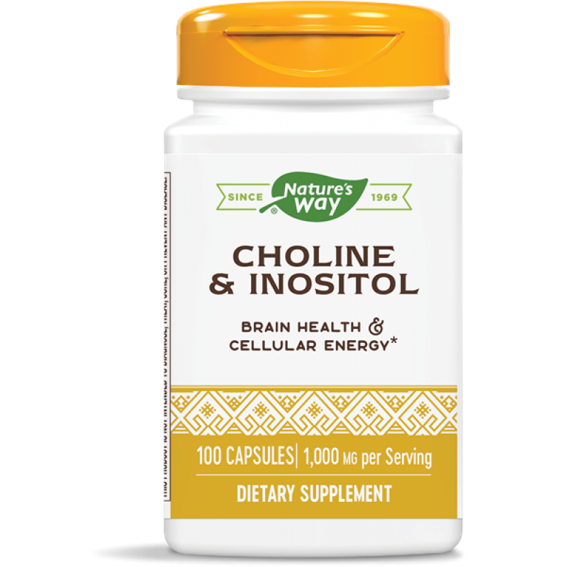 Choline and Inositol 500 мг 100 капсули | Nature's Way