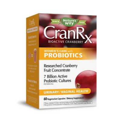 CranRx Womens Care With Probiotics 60 веге капсули | Natures Way Предлагаме Ви продукт на марката Natures Way - CranRX грижа за жените с биоактивна червена боровинка и пробиотици. Той Ви осигурява конце CranRx Womens Care With Probiotics 60 веге капсули |