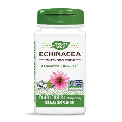Echinacea (билка) 400 мг 100 веган капсули | Natures Way Най-доброто средство за укрепване на имунитета Подходяща добавка в период на вирусни епидемии Убива вредоносните бактерии и вируси Помага при р Echinacea (билка) 400 мг 100 веган капсули | Natures W