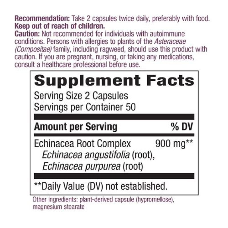 Echinacea Root Complex 450 мг 100 веган капсули | Natures Way Echinacea Root Complex 450 мг 100 веган капсули | Natures WayЗа стимулиране на имунитета в периода на сезонни настинки и вируси
Предпазва от развитие на грип, херпес и други вирусни ин Echinacea Root Complex 450 мг 100 веган капсули | Natures Way За стимулиране на имунитета в периода на сезонни настинки и вируси Предпазва от развитие на грип, херпес и други вирусни инфекции Има с Echinacea Root Complex 450 мг 100 веган капсули | Natures