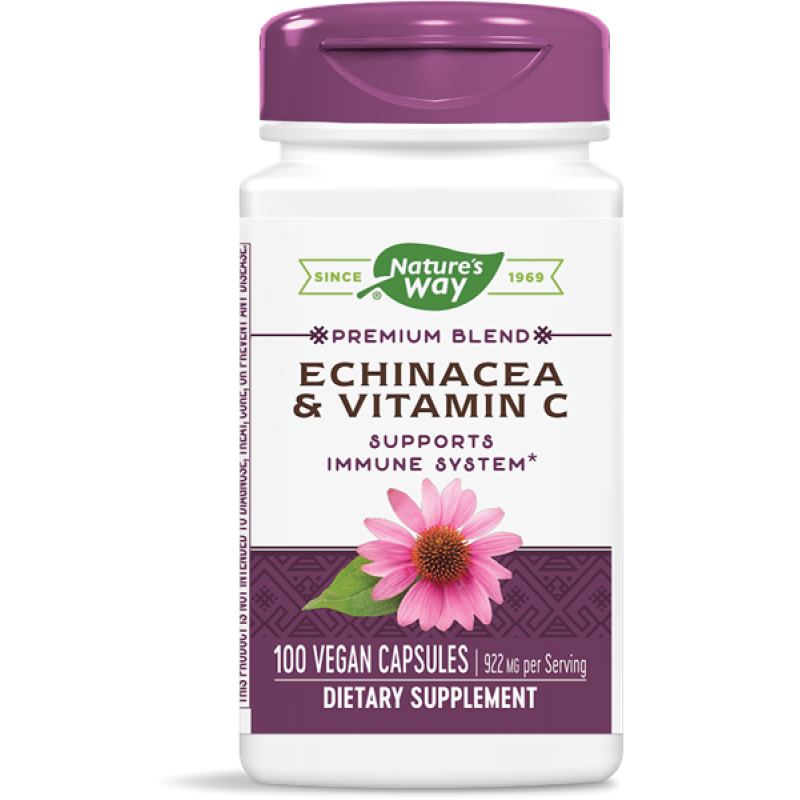 Echinacea & Vitamin C 100 веган капсули | Nature's Way