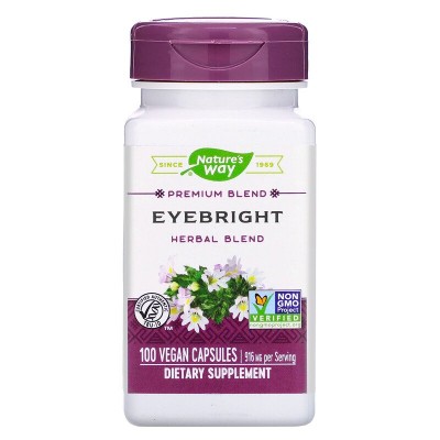 Eyebright Herbal Blend 458 мг 100 веган капсули | Natures Way  Осигурява силно и остро зрение Действа здравословно на клетките на ретината, има антиоксидантно действие Спомага за нормалното функцион Eyebright Herbal Blend 458 мг 100 веган капсули | Nature
