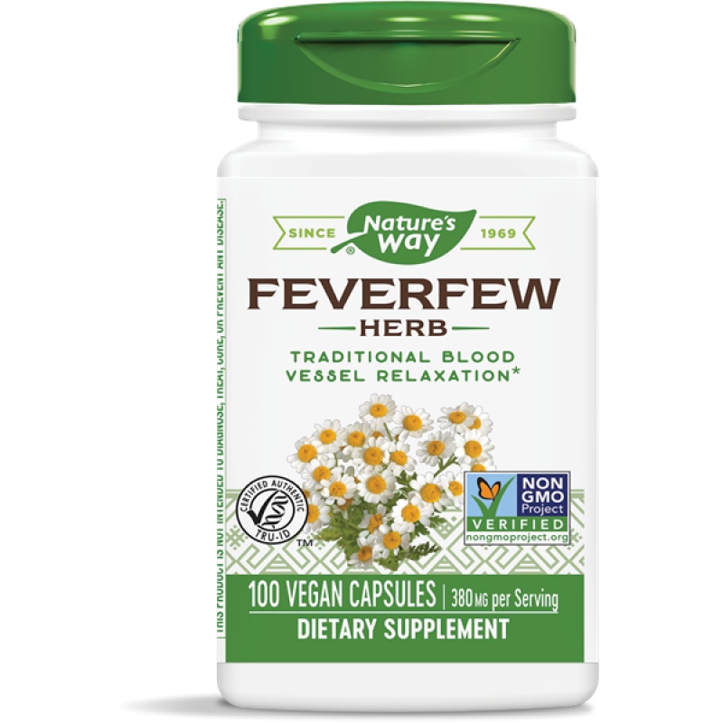 Feverfew Herb 380 мг 100 веган капсули | Nature's Way