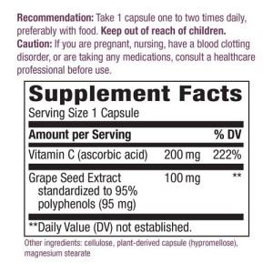 Grape Seed with Vitamin C 30 веган капсули | Nature's Way