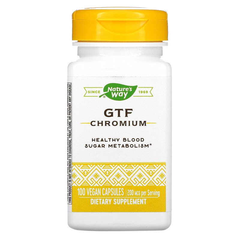 GTF Chromium 200 мкг 100 веган капсули | Nature's Way