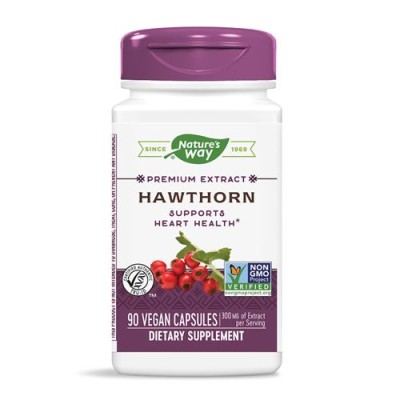 Hawthorn 90 веган капсули | Natures Way За здраво сърце Стимулира имунната система и се грижи за Вашето здраве Облекчава лошото храносмилане и състояния на запек Предпазва от инфаркт Hawthorn (Глог Hawthorn 90 веган капсули | Natures Way За здраво сърце С