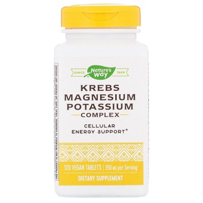 Krebs Magnesium Potassium Complex 120 веган таблетки | Natures Way Напълно натурален продукт За максимално добро сърдечно здраве Осигурява достатъчно количество магнезий и калий за организма Kreb Krebs Magnesium Potassium Complex 120 веган таблетки | Natu