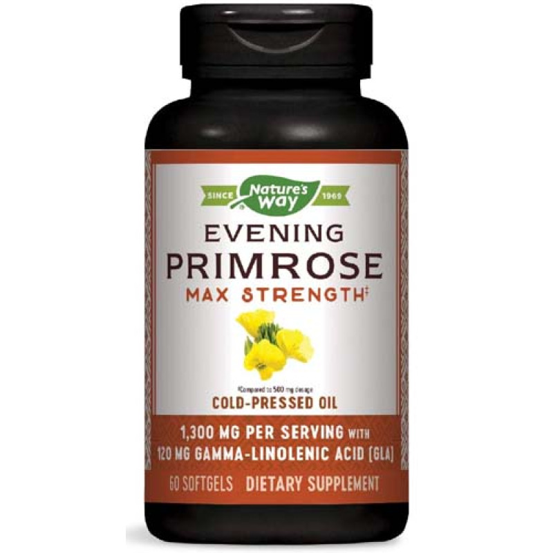 Evening Primrose Max Strength 1300 мг 60 гел-капсули | Nature's Way