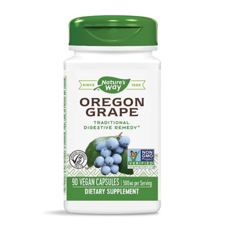 Орегонско грозде (Oregon Grape) 500 мг 90 веган капсули | Nature's Way