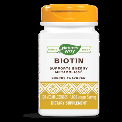 Biotin 1000 мкг 100 таблетки за смучене | Nature’s Way