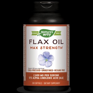 Flax Oil Max Strength 1300 мг 200 гел-капсули | Nature’s Way