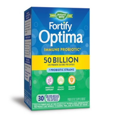 Fortify Optima Immune Probiotic 30 веге капсули | Natures Way За подсилване на имунната система Срещу продължителни и тежки боледувания Подобрява състава на чревната флора Помага срещу възпалени Fortify Optima Immune Probiotic 30 веге капсули | Natures Wa