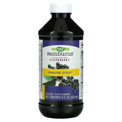 Sambucus Immune Сироп 240 мл | Natures Way За силна имунна система през цялата година и в пиковите периоди на епидемии Противовирусно и антибактериално действие Действа имуномодулиращо – подпо Sambucus Immune Сироп 240 мл | Natures Way За силна имунна сис