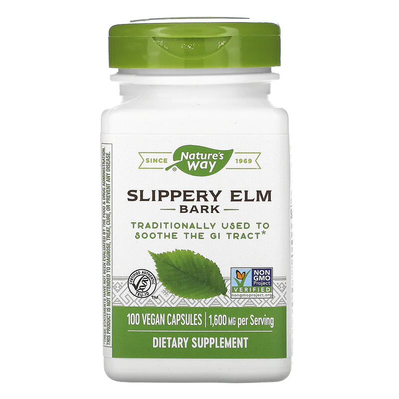 Slippery Elm Bark 400 мг 100 веган капсули | Natures Way Изцяло натурален продукт Действа благоприятно при бронхит, настинка, грип Грижи се за здравето на стомаха Червен Бряст на капсули е на топ цена Slippery Elm Bark 400 мг 100 веган капсули | Natures W