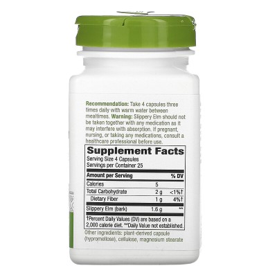 Slippery Elm Bark 400 мг 100 веган капсули | Natures Way Изцяло натурален продукт Действа благоприятно при бронхит, настинка, грип Грижи се за здравето на стомаха Червен Бряст на капсули е на топ цена Slippery Elm Bark 400 мг 100 веган капсули | Natures W
