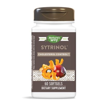 Sytrinol Cholesterol Control 60 гел-капсули | Natures Way Съдържа съединения от семейството на витамин Е Модулира и балансира производството на холестерол Мощен антиоксидант с ползи за сърдечно-съдовата Sytrinol Cholesterol Control 60 гел-капсули | Nature