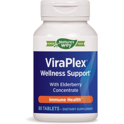 ViraPlex Wellness Support 80 таблетки | Natures Way Уелнес подкрепа за здрава имунна функция Формулиран с концентрат от бъз Облекчава симптоми на настинка и грип ViraPlex Уелнес Подкрепа на таблетки е ViraPlex Wellness Support 80 таблетки | Natures Way Уе